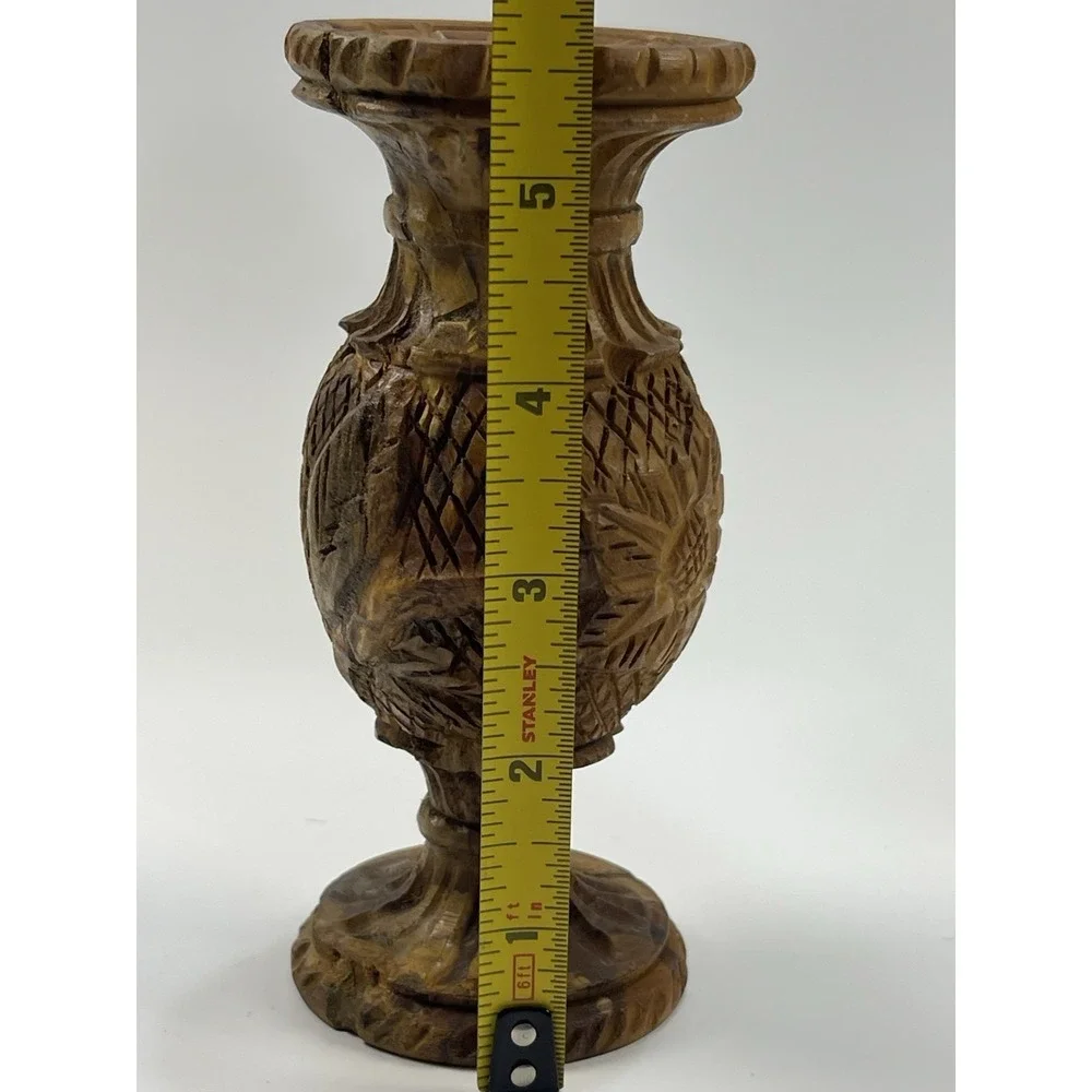 Hand-Carved Olive wood Vase Likely  from Bethlehem 5.5